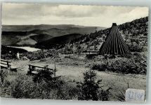 37520 W3360 Lerbach , Harz Foto AK Köhlerhütte oberhalb der Sösetalsperre Verlag Thoericht 23348
