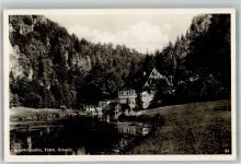 91344 W8551 Wiesenttal , Fränk Schweiz 1936 Foto AK Schottersmühle Fotograf Johannes Heinz
