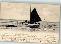 17419 O2252 Seebad Ahlbeck 1899 - Segelboot bei Seewind