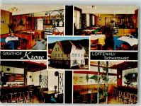 76597 W7563 Loffenau Foto AK Gasthaus Krone