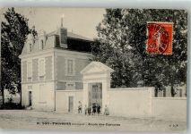 24800 Thiviers 1908 Gebrauchsspuren Schule Briefmarke Bildseite