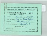 64625 W6140 Auerbach KEINE AK Halbmonats-Kurkarte Pension Scherer