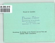 64625 W6140 Auerbach KEINE AK Halbmonats-Kurkarte Pension Scherer