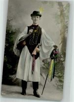 Wanderer Trachten Ungarn Foto AK