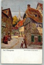 01445 O8122 Radebeul 1918 Künstlerkarte sign. Hinzpeter Ort lt. Stempel