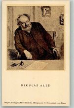 sign. Svabinsky M. Prof Mikulas Ales böhmischer Maler Ales, M. Künstlerkarte