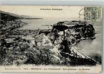 Monaco 1907 Foto AK Briefmarke Bildseite