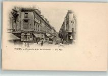 37000 Tours Foto AK Geschäft Rue Nationale Straßenbahn