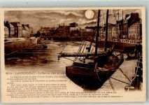 29800 Landerneau Mondschein Hafen