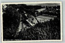 99438 O5302 Bad Berka 1939 Foto AK Fliegeraufnahme vom Hartmannhaus