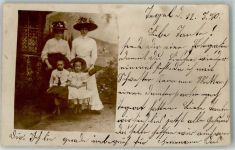 10115 W1000 Tegel 1911 Privatfoto AK Frau Kind Hut Ort lt. Stempel
