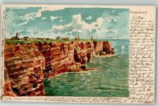 27498 W2192 Helgoland 1900 Künstlerkarte Felsküste