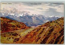 Karwendel Gebirge AK Platz, E. 1919 Künstlerkarte