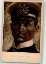 Wddigen sign. Karl Bauer Ostpreußenhilfe 3. Musterreihe U-Boot 1915 Künstlerkarte