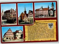91438 W8532 Bad Windsheim - Rathaus Brunnen Wappen