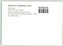 Brigitte Habersatter Faksimile Unterschrift Ski KEINE AK
