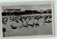 17419 O2252 Seebad Ahlbeck - Strand Ruderboote Strandkörbe