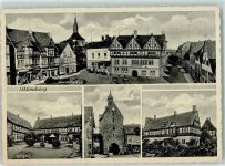 32825 W4933 Blomberg , Lippe - Marktplatz Oldtimer Burghof Stadttor Burg