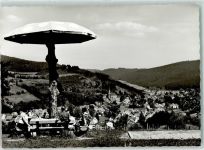 96346 W8649 Wallenfels , Oberfr - Aussichtsplatz Ruhebank