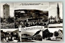 91320 W8553 Ebermannstadt - Waller Warte Wiesentbrücke Pfarrkirche Marktplatz