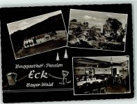 93474 W8491 Arrach , Bayerischer Wald - Gasthaus Eck Gaststube Felspartie