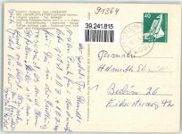 91364 W8551 Unterleinleiter - Gasthaus-Cafe Lindenhof Gastraum Gartenterrasse Gladiolien