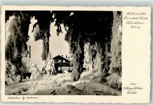 92696 W8481 Flossenbürg Foto AK Schutzhaus Hermann Esser Silberhütte Winter