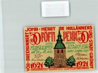 25840 W2254 Friedrichstadt , Eider Geldschein Notgeld 50 Pfennig Lutherkirche