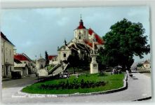 7000 Eisenstadt Foto AK Kirche Säule Auto