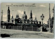 Saragossa Zaragoza - el Pilar desde el Puente de Piedra