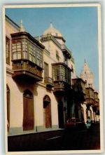 Lima - Colonial Balcoiees in the Casa de Oquendo