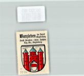 39164 O3120 Wanzleben - Vignette Wappen Freist. Preußen Prov. Sachsen Reg. Bez.Magdeburg