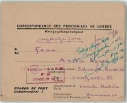 Dunkerque Kriegsgefangenenpost Ehms Feldpoststempel WK II Kriegsgefangener