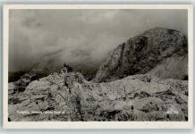Simonyhütte Foto AK Hüttenstempel 2204 m Dachstein