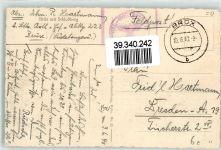 Most Brüx Foto AK Schloßberg WK II Stempel