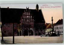 14913 O1700 Jüterbog 1916 - Markt Rathaus Kriegerdenkmal
