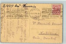 Venezia Bahnpost Phila Italien 1914