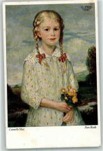 Am Bach Mädchen Primus Kunst Kenner Karte Nr.5089 Max, Corneille Künstlerkarte