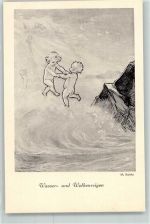 Wasser und Wolkenreigen Verlag Henke Nr.253 Goetz, M Künstlerkarte