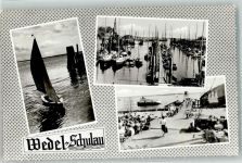 22880 W2000 Schulau - Segelboothafen Landungssteg Segelboot