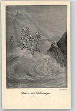 Kinder Wasser und Wolkenreigen Verlag Henke Nr.253 Goetz, M Künstlerkarte