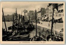 50100 Cherbourg-Octeville - l`Avant Port et les Quais Fischerboot Oldtimer