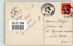 33500 Libourne 1915 - Tracht Soldat Ort lt. Stempel