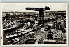 29200 Brest - Entree de l Arsenal Hafen Kran Uhr Schiff