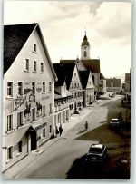 88353 W7964 Kißlegg Foto AK Herrenstraße mit Gasthaus Hirsch-Post