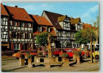 63654 W6470 Büdingen , Hess - Marktplatz mit Brunnen