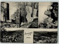 31020 W3216 Lauenstein , Niedersachs - Aussichtsturm Adam u. Eva Mönchenstein Blick vom Schanzenkopf