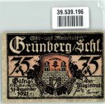Grünberg Zielona Góra 1921 Notgeldschein Notgeld 75 Pfennig