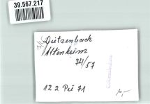 63128 W6057 Dietzenbach FOTO KEINE AK Ort handschriftlich Altenheim
