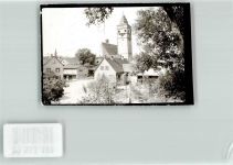 35423 W6302 Lich , Hess Privatfoto AK Turm Kirche Ort handschriftlich